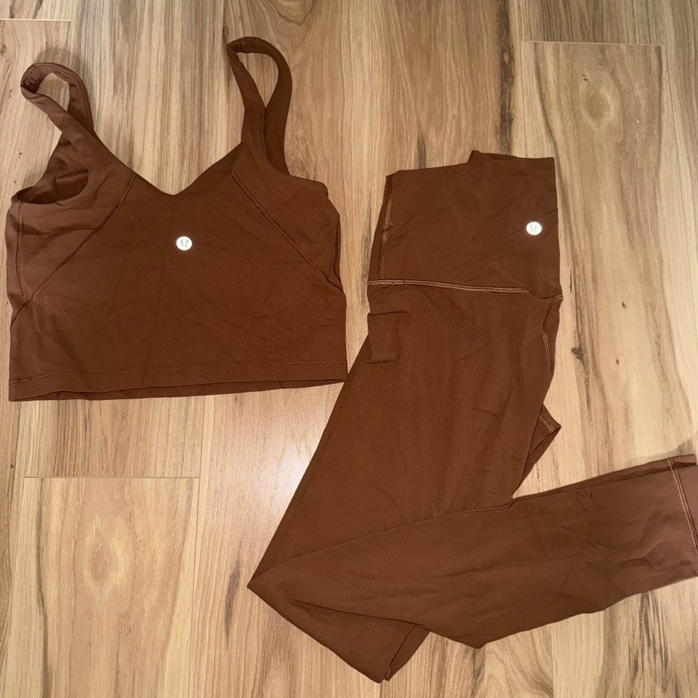 Lululemon tan brown set